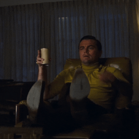 Leonardo DiCaprio pointing at the screen